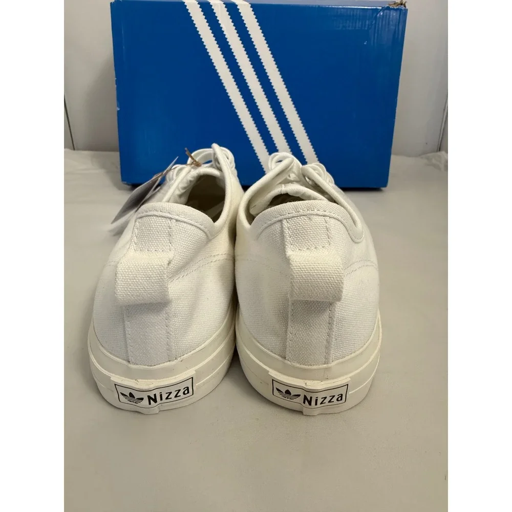 Adidas‎ Sneakers Nizza RF Low Top Size 8 White Canvas Rubber Toe Cap EF1883